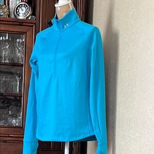Under Armour Blue Long Sleeve Pullover 1/2 zipper pullover top